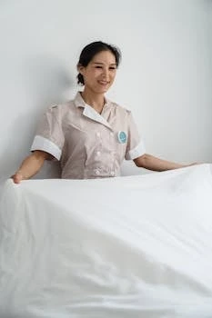 Professional cleaning team at work